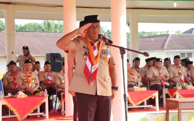 MAN 1 Palas Ikuti Pelaksanaan Upacara Hari Pramuka Ke-62 Kwarcab Padang Lawas