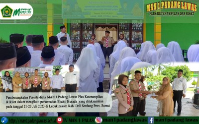 Pemberangkatan Peserta DIdik MAN 1 Padang Lawas Plus